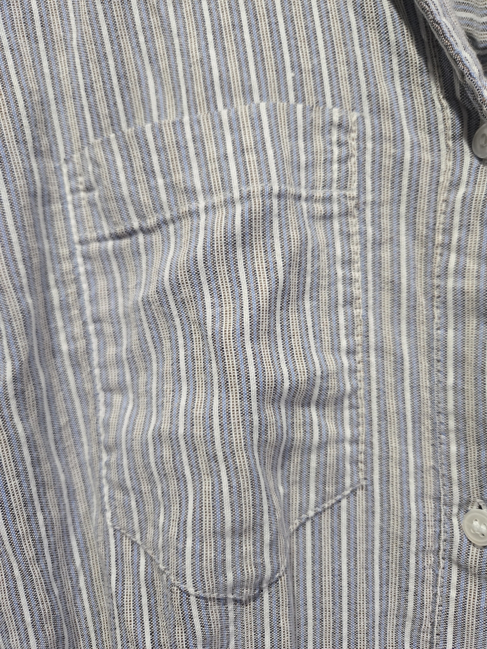 Japna Light Blue Striped Button-Front Button Up Shirt Dress Pockets Size Xs - Picture 4 of 10